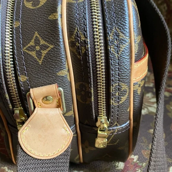 Louis Vuitton Brown Monogram Crossbody Bag with Tan Trim - Picture 6 of 6